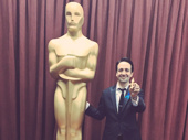 The only thing better than an EGOT? Chocolate! Even though he did not go home with an actual Oscar statue, Moana nominee Lin-Manuel Miranda was all smiles.(Photo: Twitter.com/Lin_Manuel)