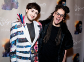 Director Max Vernon takes a photo with drag performer Thorgy Thor.