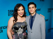 These two! Significant Other BFFs Lindsay Mendez and Gideon Glick snap a pic.