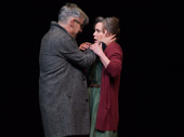 Joe Mantello as Tom Wingfield and Sally Field as Amanda Wingfield in The Glass Menagerie. 