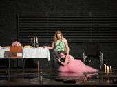 Madison Ferris as Laura Wingfield and Sally Field as Amanda Wingfield  in The Glass Menagerie. 
