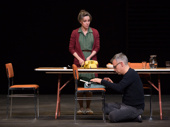 Sally Field as Amanda Wingfield and Joe Mantello as Tom Wingfield in The Glass Menagerie. 