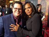 Broadway's brightest on the Beauty and the Beast premiere carpet! Josh Gad and Audra McDonald get super serious.(Photo: Instagram.com/disneyfamily)