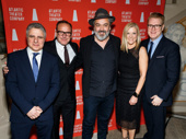 Congrats, Neil! The evening's honoree Neil Pepe, Atlantic Ensemble member Clark Gregg, Pepe's wife Mary McCann, Tony nominee Jez Butterworth and ATC's Managing Director Jeffory Lawson snap a group photo.