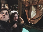 The Wizard gets testy when guilty ones reunite! Spring Awakening alums Andy Mientus and Krysta Rodriguez meet "The Wizard." Mientus is currently playing Boq on the Wicked national tour.(Photo: Instagram.com/andymientus)