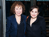 Danny DeVito's wife Rhea Perlman and their daughter Lucy attend the opening night of Broadway's The Price.