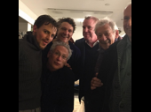 You know it's a fab first preview when Sir Ian McKellen is in the house! Harvey Fierstein, Gabriel Ebert and their cast mates in Gently Down the Stream get together.(Photo: Instagram.com/theharveyfierstein)  