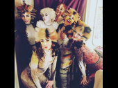 What a meow-velous girl gang! Cats' furry, fabulous crew snaps a group shot backstage.(Photo: Instagram.com/christinecornish)