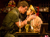 Alistair Brammer as Chris and Eva Noblezada as Kim in Miss Saigon.