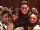 The Belmont Avenue gang is dropping an album! A Bronx Tale's Ariana DeBose, Lucia Giannetta, Bobby Conte Thornton and Brittany Conigatti attend the cast album listening party.(Photo: A Bronx Tale Musical Social)