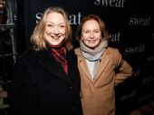 Present Laughter scene-stealers Kristine Nielsen and Kate Burton spend their night off at Sweat’s Broadway opening.