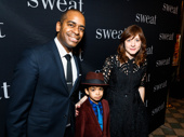 Sweat director Kate Whoriskey, her husband Tony nominee Daniel Breaker, and their son Rory on opening night.