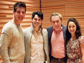Looks like The Phantom of the Opera's James Barbour, Rodney Ingram and Ali Ewoldt got to hang with the master. Sir Andrew Lloyd Webber recently attended a full company rehearsal.(Photo: Instagram.com/aliewoldt)