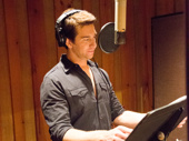 Both spring and the Groundhog Day cast recording are on the way! Andy Karl hits the recording studio to perform his numbers on the album, which is set for digital release on April 14.(Photo: Jimmy Asnes/2017 Sony Music Entertainment)