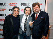 Happy opening to Latin History for Morons director Tony Taccone, scribe and star John Leguizamo and Public Theater Artistic Director Oskar Eustis! See the solo show through April 23.