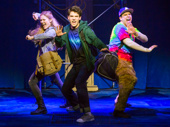 Kristin Stokes as Annabeth, Chris McCarrell as Percy Jackson and George Salazar as Grover in The Lightning Thief.