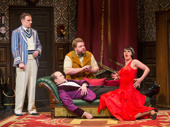 Dave Hearn, Greg Tannahill, Henry Lewis and Charlie Russell in  The Play That Goes Wrong. 