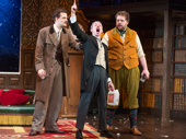 Henry Shields, Jonathan Sayer and Henry Lewis in The Play That Goes Wrong. 
