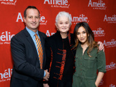 Amélie producer Aaron Harnick takes a photo with his mother Barbara Barrie and her Significant Other co-star Sas Goldberg.