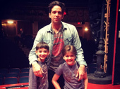 Cuteness overload! You can't always get what you want, but A Bronx Tale's Nick Cordero, Athan Sporek and Hudson Loverro rocking Rolling Stones tees is all we need.(Photo: Instagram.com/nickcordero1) 