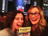 Crazy Ex Girlfriend's Rachel Bloom and Broadway's Emily Cramer have a gals' night out at Dear Evan Hansen.(Photo: Instagram.com/racheldoesstuff)