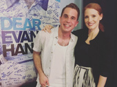 You know it's a big deal when you have Jessica Chastain as a fan! Stage and screen star Chastain visited Ben Platt after catching his emotional performance in Dear Evan Hansen.(Photo: Instagram.com/chelseanachman) 