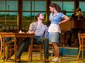 Will Swenson as Earl and Sara Bareilles as Jenna in Waitress. 