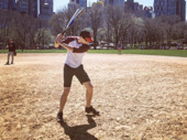 Batter up! Broadway baseball season is officially in full swing. A Bronx Tale's Bobby Conte Thornton is ready for a grand slam.(Photo: Instagram.com/bcontethor)