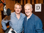War Paint's gents John Dossett and Douglas Sills are all smiles in the recording studio.