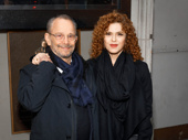 Broadway legends Joel Grey and Bernadette Peters attend opening night of The Little Foxes.