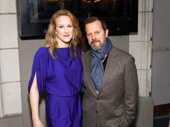 Two-time Tony winner Katie Finneran congratulates her husband, Darren Goldstein on his opening night in The Little Foxes.