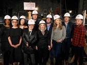 Playwrights in hard hats! Carole Rothman snaps a pic with a bevy of the theater's best scribes.