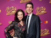 Broadway music couple Georgia Stitt and Jason Robert Brown step out for the Broadway opening of Charlie & the Chocolate Factory. 