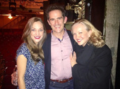 Full circle! Tony winner Susan Stroman visits Bandstand's Laura Osnes (who she directed in the recent Crazy for You anniversary concert) and Andy Blankenbuehler (who she choreographed in Steel Pier in 1997).(Photo: Instagram.com/lauraosnes)
