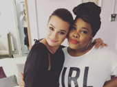 Girl power indeed! Glee alums Lea Michelle and Amber Riley unite across the pond after London's Dreamgirls.(Photo: Instagram.com/msamberpriley)