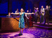 Corey Cott, Laura Osnes and the cast of Bandstand.