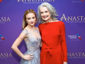 United with her stage grandmother! Anastasia's Christy Altomare and Mary Beth Peil meet up on the red carpet.