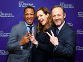 Six Degrees of Separation's Corey Hawkins, Allison Janney and John Benjamin Hickey get silly on opening night.