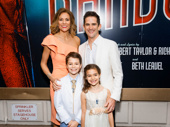 Bandstand director and choreographer Andy Blankenbuehler is all smiles for his Broadway opening with his wife Elly and their children Luca and Sofia. 
