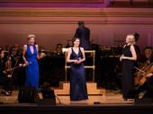 Marin Mazzie, Judy Kuhn and Rebecca Luker take the stage.