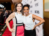 Tony-nominated actresses Stephanie J Block and Michelle Wilson strike a pose.