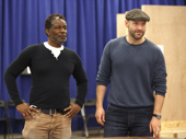 Jitney Tony nominee John Douglas Thompson and Corey Stoll hit the rehearsal room for the Public Theater's upcoming production of Julius Caesar. Be sure to catch this summer's first installment of Shakespeare in the Park beginning on May 23.(Photo: Joan Marcus)