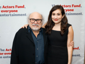 Danny DeVito and his daughter Lucy celebrate his honor. Congrats to this year’s Actors Fund Gala honorees!