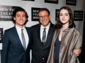 Michael Greif celebrates his honor with his children David and Hannah.