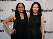 Venus scribe Suzan-Lori Parks takes a photo with Signature Theater's Artistic Director Paige Evans.