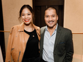 Miss Saigon’s Eva Noblezada and Jon Jon Briones are all smiles for the New Dramatists Awards luncheon.