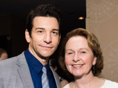 Andy Karl and Kate Burton snap a pic.