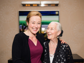 Oslo Tony nominee Jennifer Ehle and her mother Rosemary Harris are all smiles.