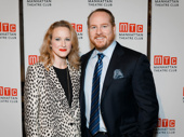 Two-time Tony winner Katie Finneran and her husband Darren Goldstein step out.