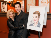 Andy Karl celebrates his Sardi's portrait with wife and fellow Tony nominee Orfeh.